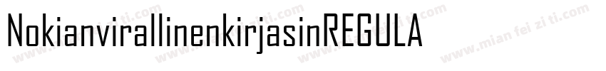 NokianvirallinenkirjasinREGULAR REG字体转换